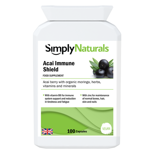 Simply Naturals Acai immune shield plant based organic supplement