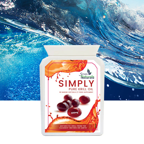 Simply Naturals Pure Krill Oil- obtained from the cleanest waters of the Antarctic Ocean.